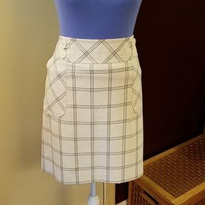 Loft Cream and Blue Skirt